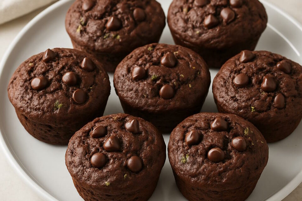 Cukkinis csokis muffin